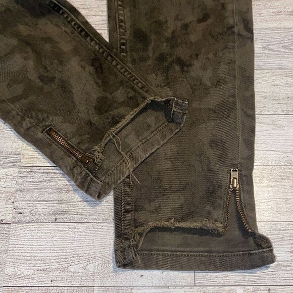 Zara, Retro, Basic Denim, Army Green, Camouflage Denim Jeans - Picture 5 of 8